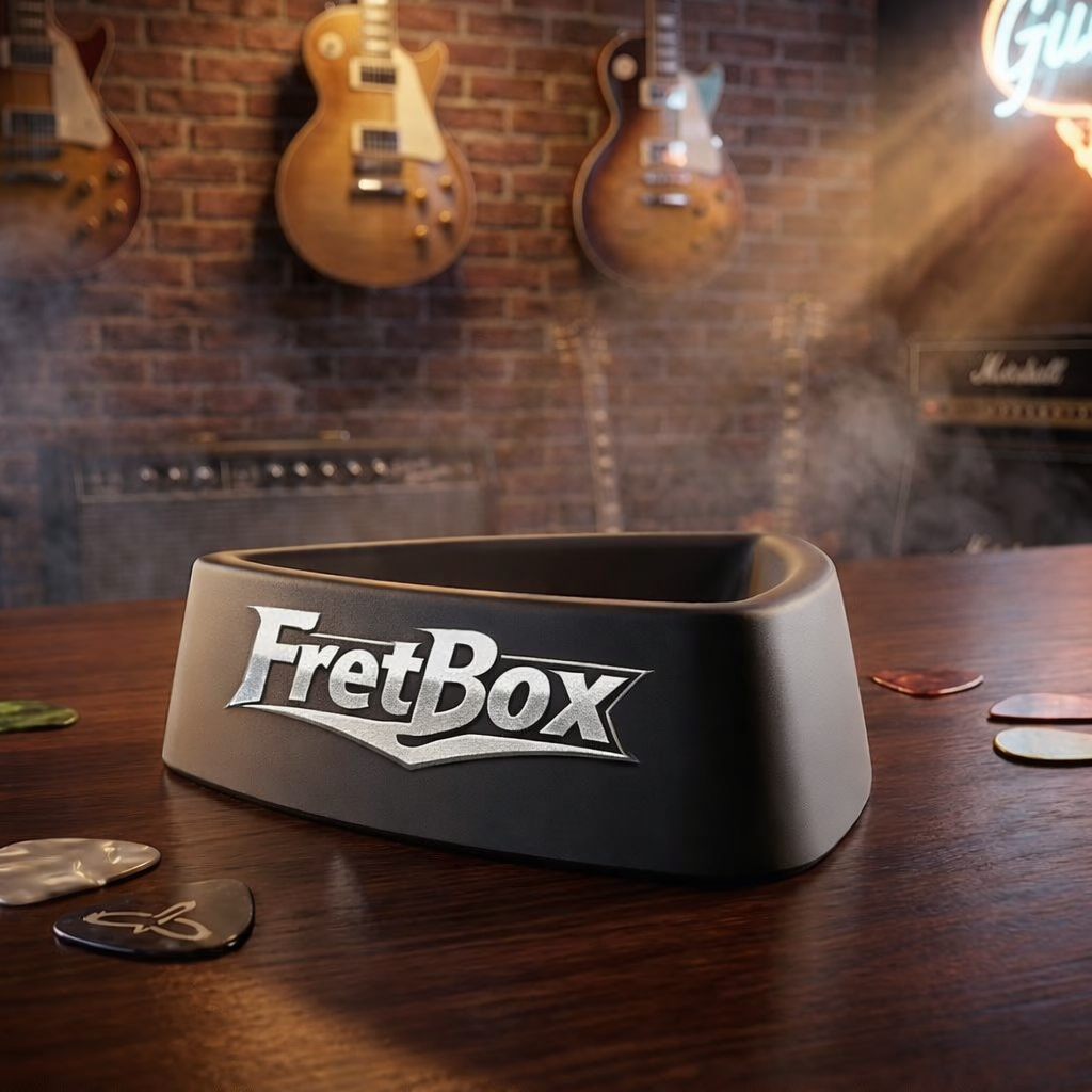 Pick Tray mit FretBox Branding